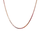 Pink Ombré Baguette Tennis Necklace