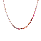 Pink Ombré Mixed Shape Tennis Necklace