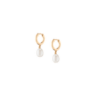 Pearl Drop Huggie Earrings