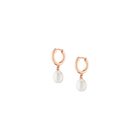 Pearl Drop Huggie Earrings
