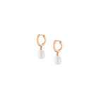 Pearl Drop Huggie Earrings