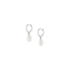 Pearl Drop Huggie Earrings