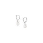 Pearl Drop Huggie Earrings