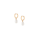 Pearl Drop Huggie Earrings
