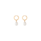 Pearl Drop Huggie Earrings