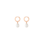 Pearl Drop Huggie Earrings