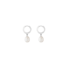 Pearl Drop Huggie Earrings