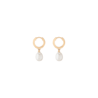 Pearl Drop Huggie Earrings