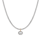 Aurate x Molly Dickson: Classic Black Rhodium Tennis Pendant Necklace