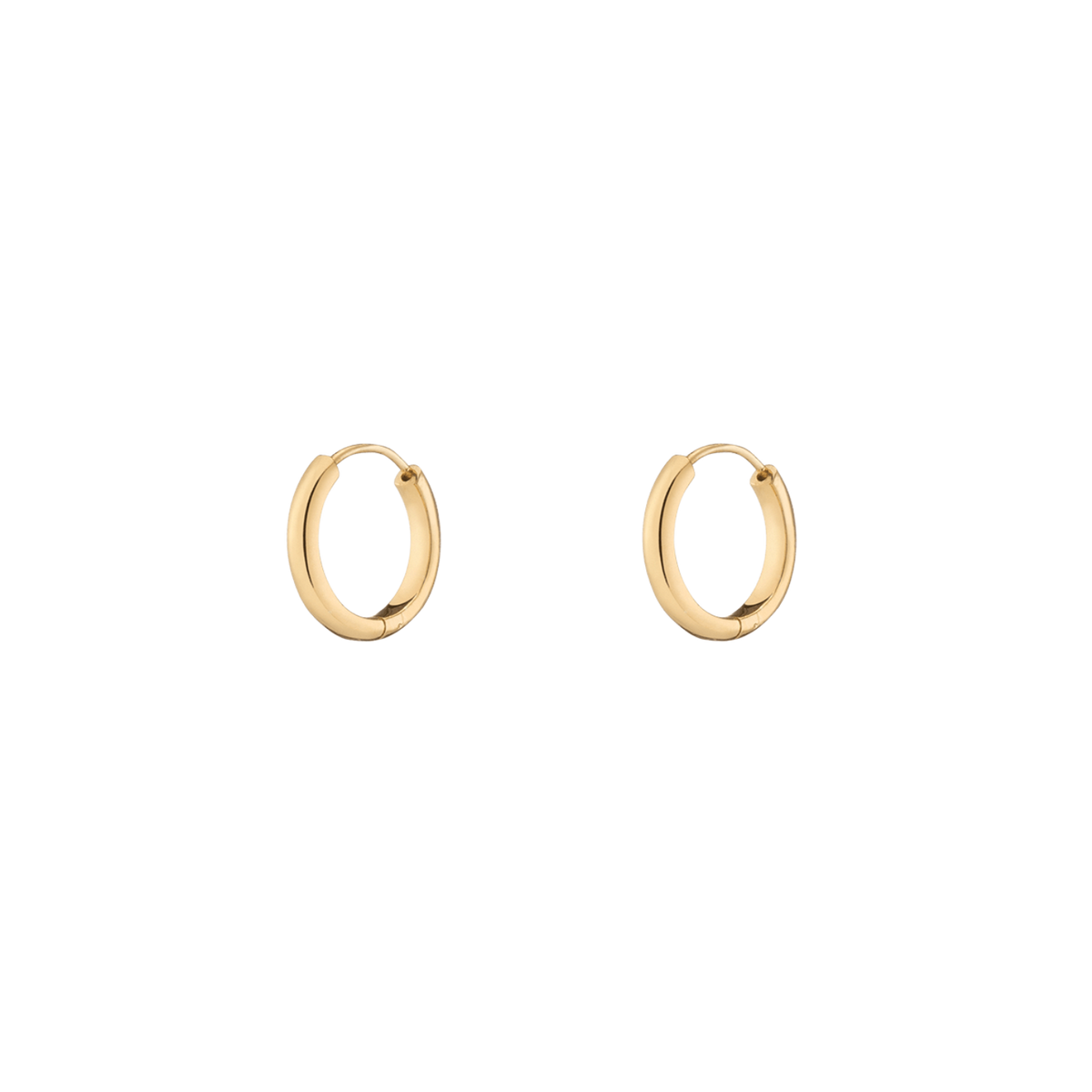 Small Endless Gold Hoop Earring Vermeil Yellow Gold Pair Single First