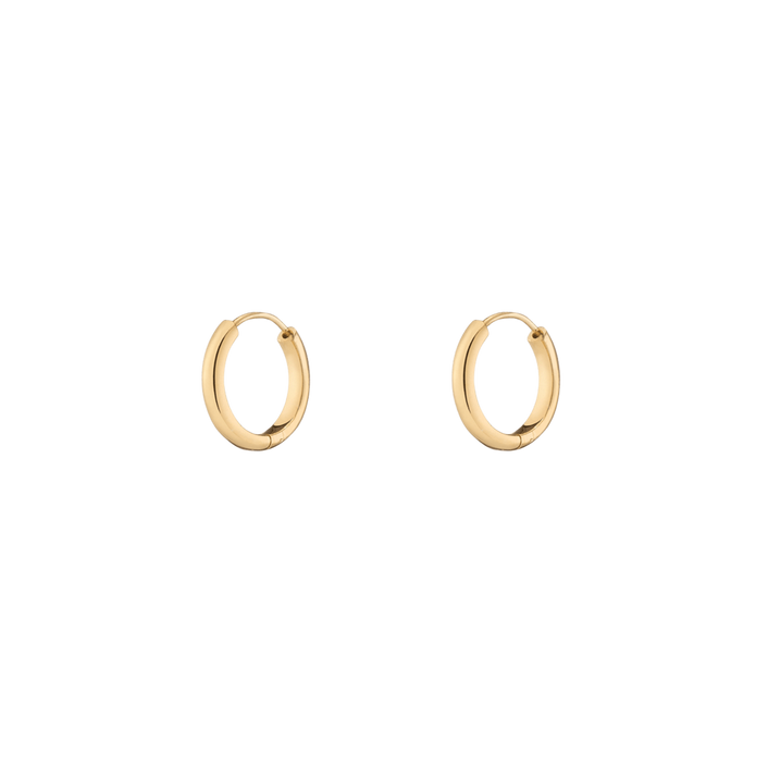Small Endless Gold Hoop Earring Vermeil Yellow Gold Pair Single First