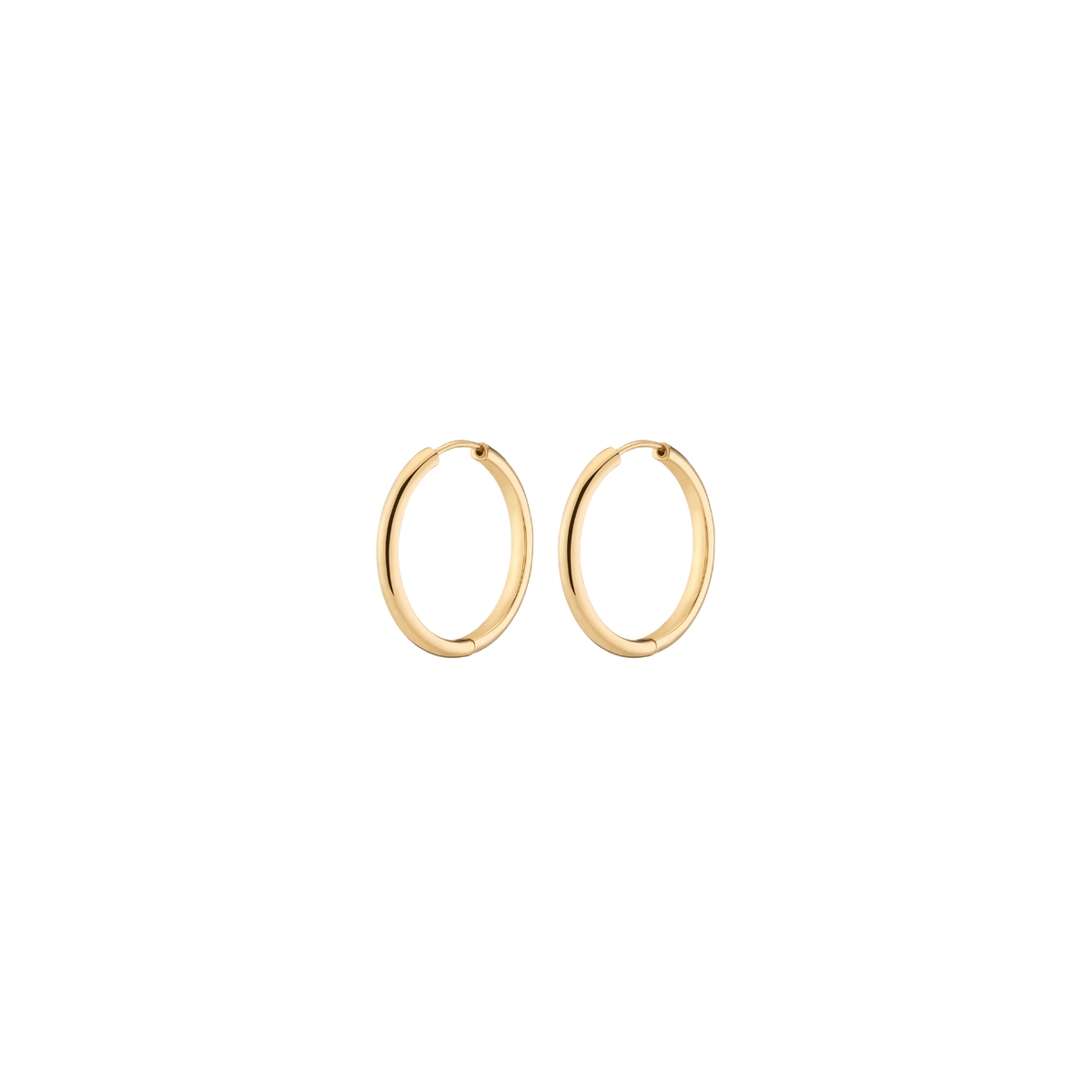 Medium Endless Hinged Hoop Vermeil Yellow Gold Pair First