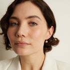 Round Lab Grown Diamond Bezel Drop Earrings