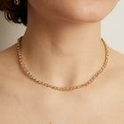 Lab Grown White Sapphire Mosaic Tennis Necklace