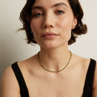 Green Ombré Mosaic Tennis Necklace