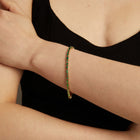 Green Ombré Mosaic Tennis Bracelet