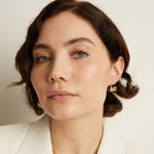 Pear Lab Grown White Sapphire Bezel Drop Earrings