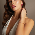 Aurate x Marilyn Monroe: Lab Grown Red Marquise Tennis Bracelet