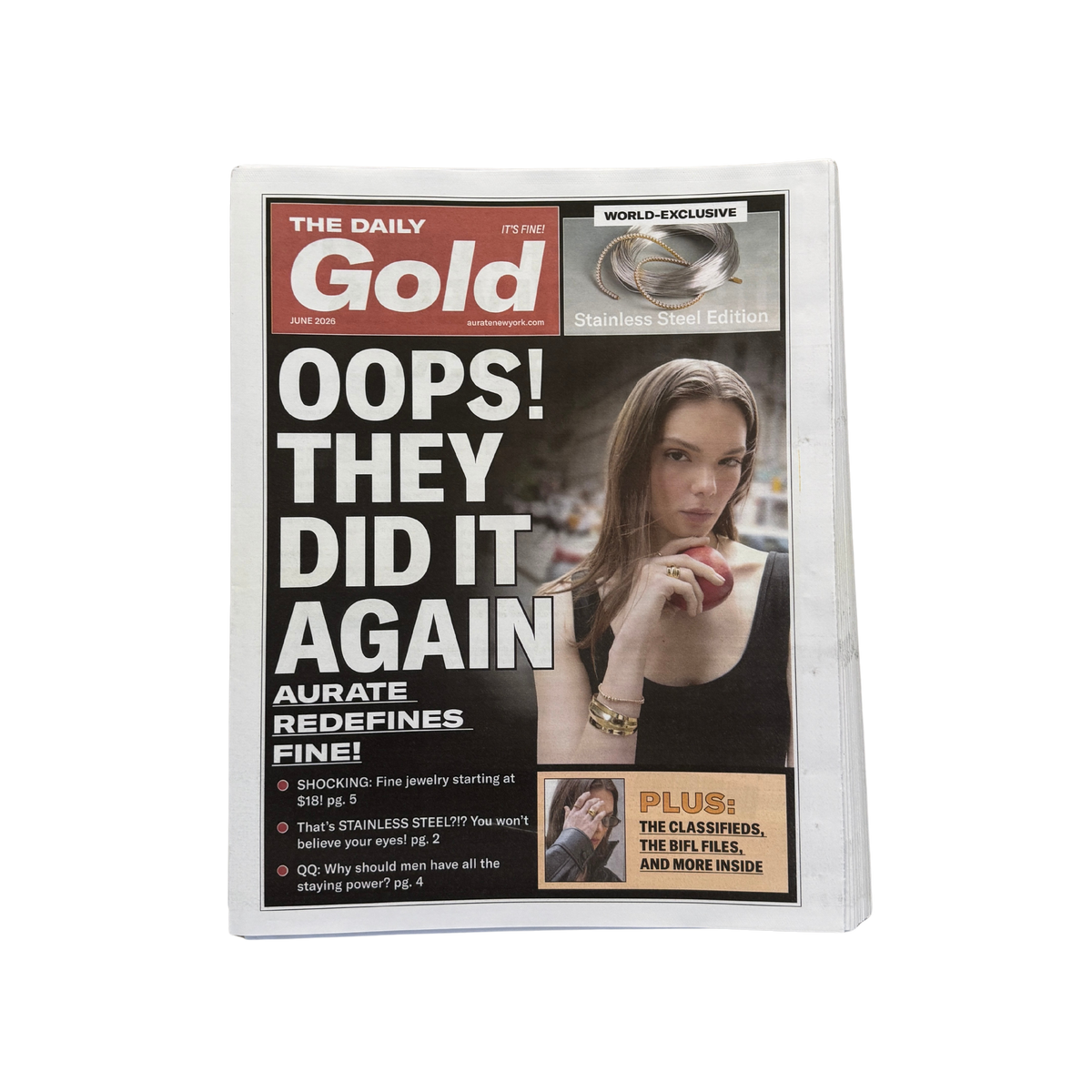 Stainless Steel Tabloid One Size First
