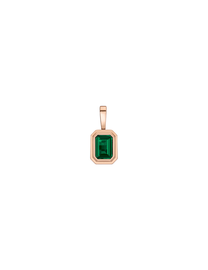 Emerald Heirloom Pendant Vermeil 14k 18k Rose Gold First