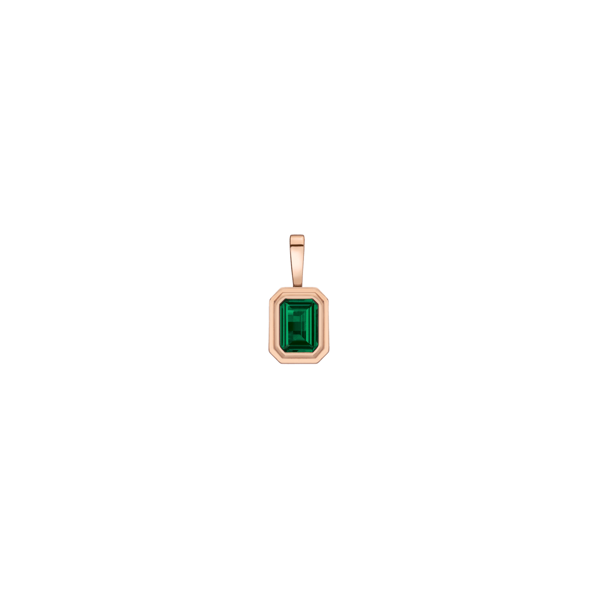 Emerald Heirloom Pendant Vermeil 14k 18k Rose Gold First