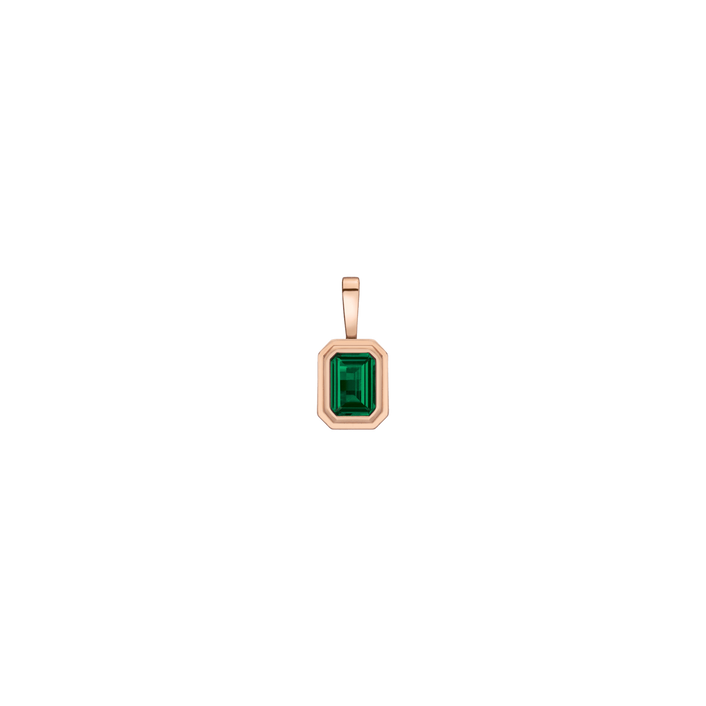Emerald Heirloom Pendant Vermeil 14k 18k Rose Gold First