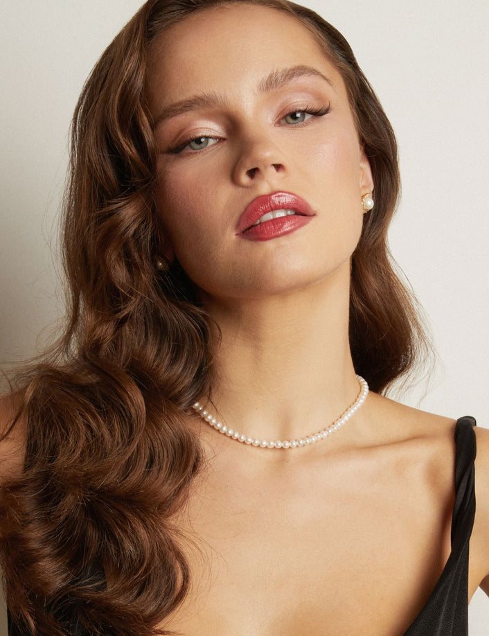 Aurate x Marilyn: Pearl Choker Necklace