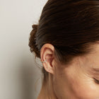 Lab Grown White Sapphire Double Ear Cuff