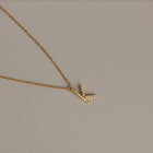 Lab Grown Diamond Pave Station Letter Necklace