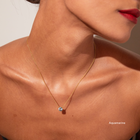 Round Gemstone Solitaire Necklace