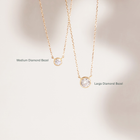 Medium Diamond Bezel Necklace