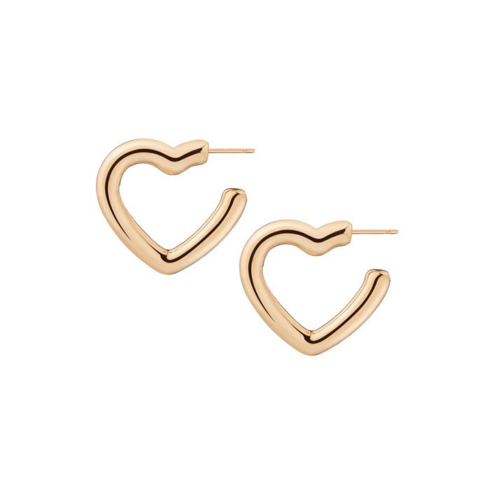 Pillow Heart Hoop Earrings