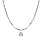 Aurate x Molly Dickson: Classic Black Rhodium Tennis Pendant Necklace