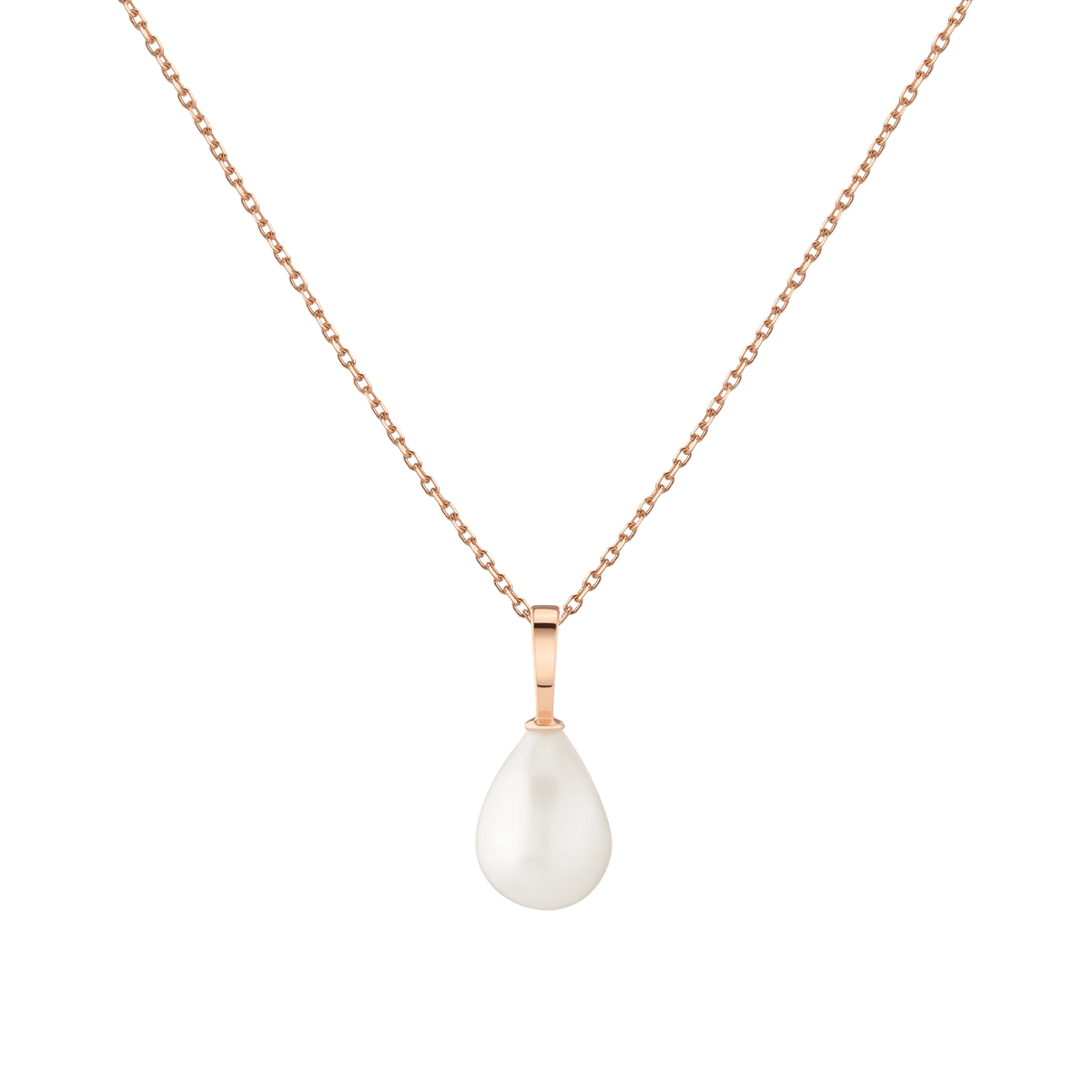 Pearl Drop Necklace Vermeil 14k 18k Rose Gold 16.5in First