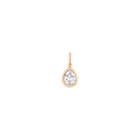Pear Lab Grown White Sapphire Bezel Pendant