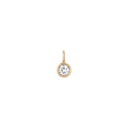 Round Lab Grown White Sapphire Bezel Pendant