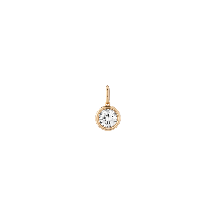 Round Lab Grown Diamond Bezel Pendant