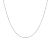 Petite Lab Grown White Sapphire Tennis Necklace Vermeil White Gold 16in First