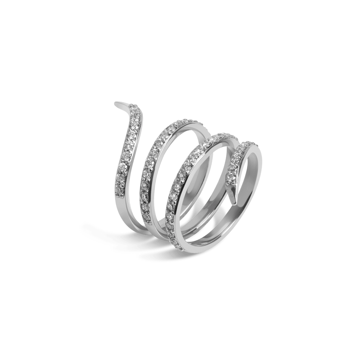 Archival Snake Ring Vermeil White Gold