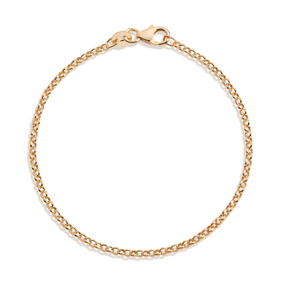 Small Rolo Chain Bracelet Vermeil 14k Yellow Gold 6in 6.5in 7in 7.5in First