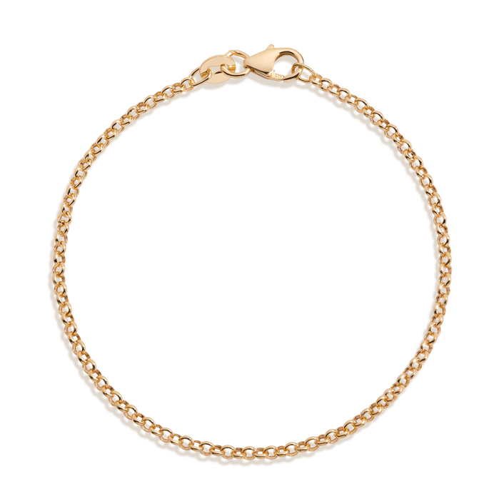 Small Rolo Chain Bracelet Vermeil 14k Yellow Gold 6in 6.5in 7in 7.5in First