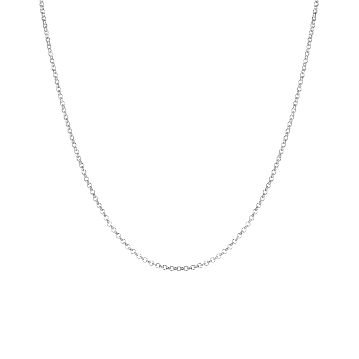 Small Rolo Chain Necklace Vermeil 14k White Gold 16in 18in 20in 22in First