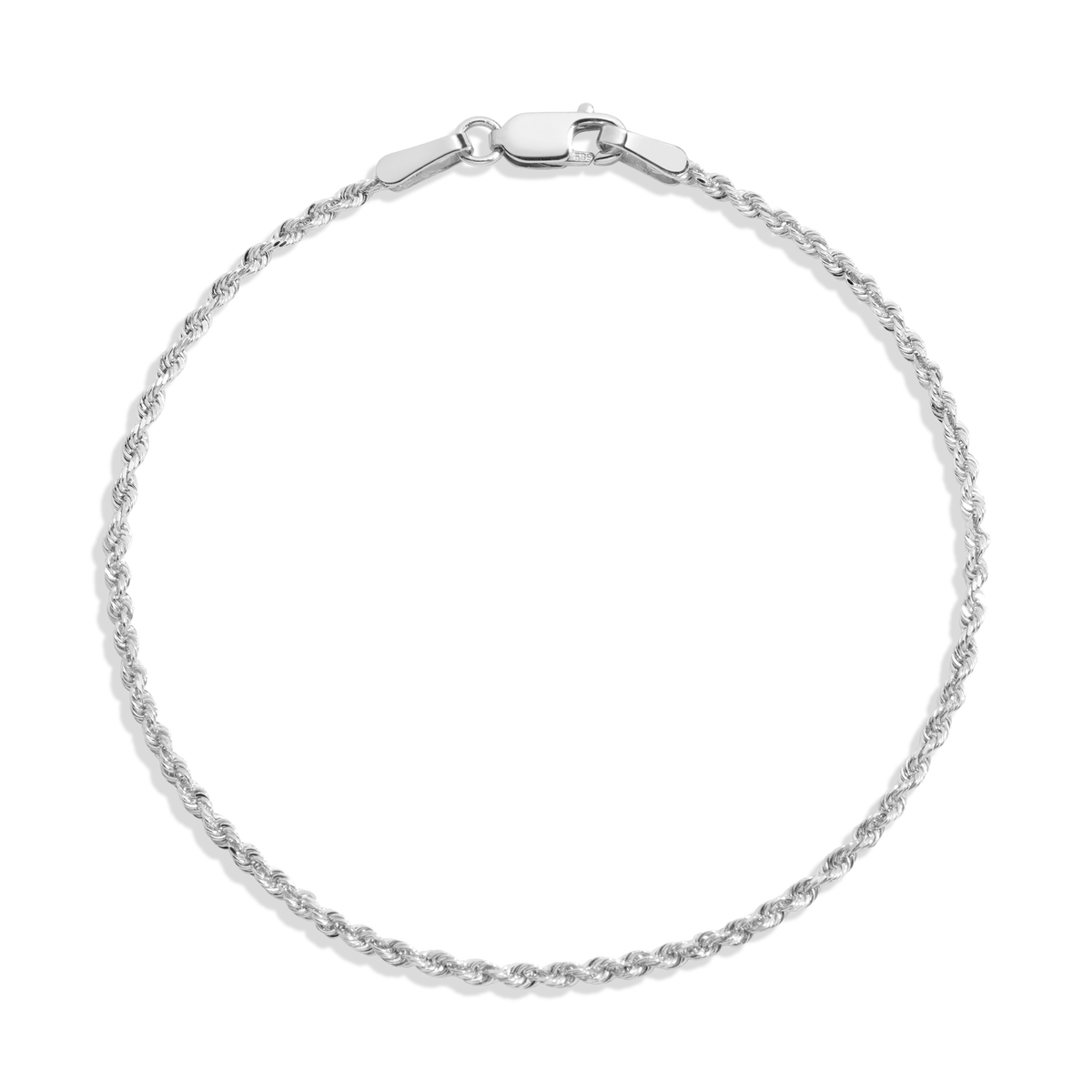 Small Rope Chain Bracelet Vermeil 14k White Gold 6in 6.5in 7in 7.5in First