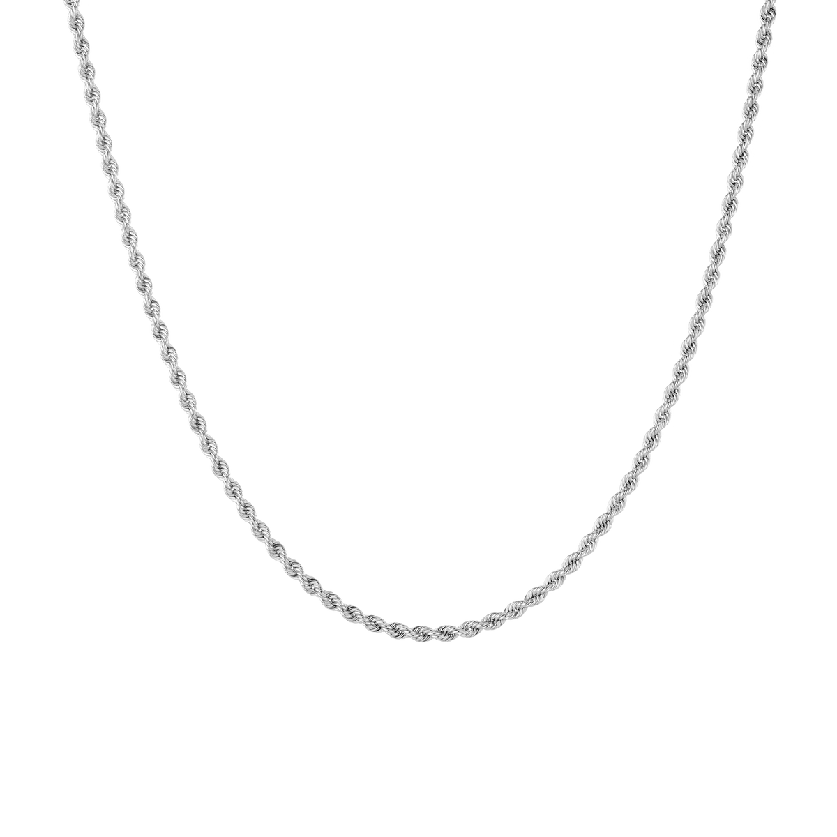 Medium Rope Chain Necklace Vermeil 14k White Gold 16in 18in 20in 22in First