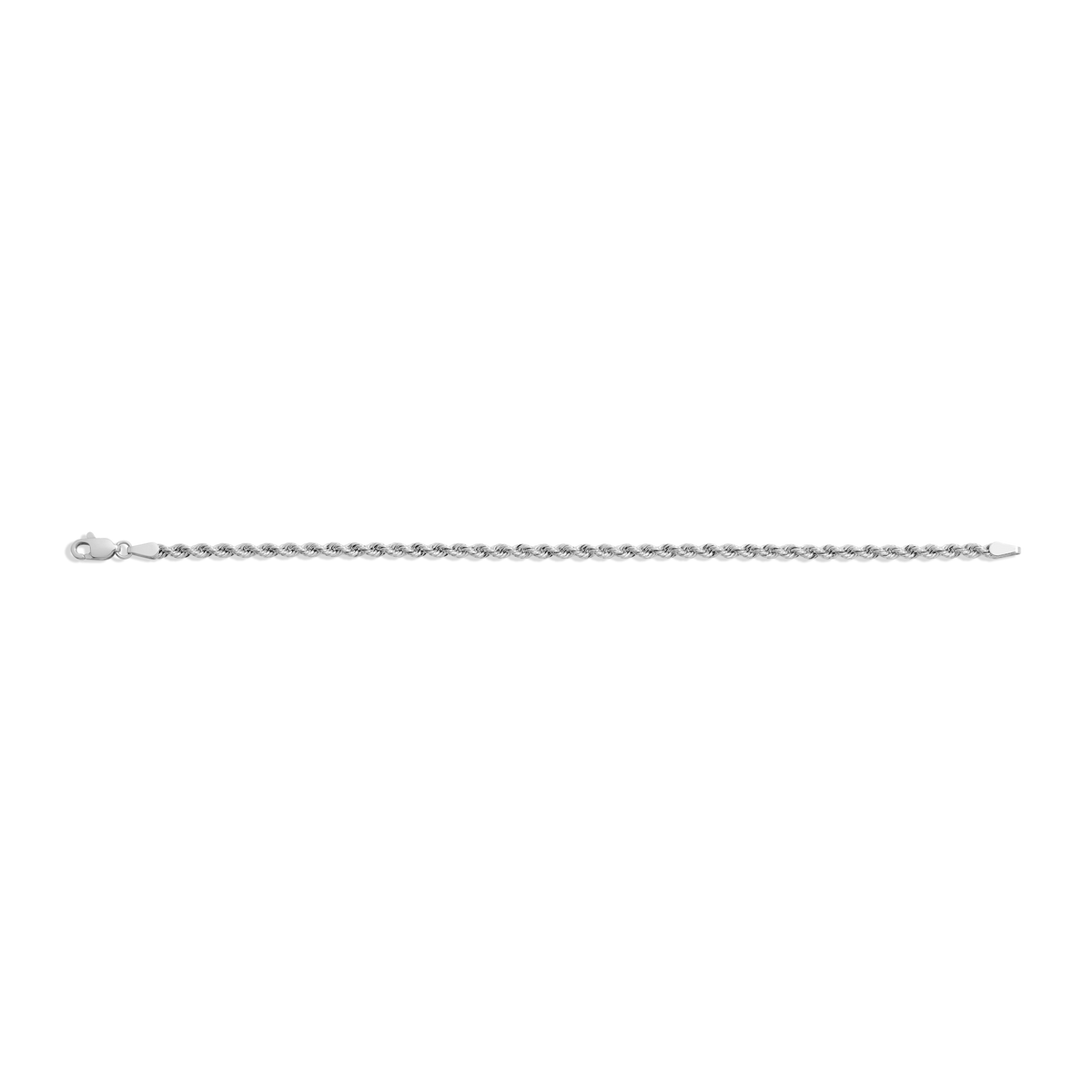 Medium Rope Chain Bracelet Vermeil 14k White Gold 6in 6.5in 7in 7.5in
