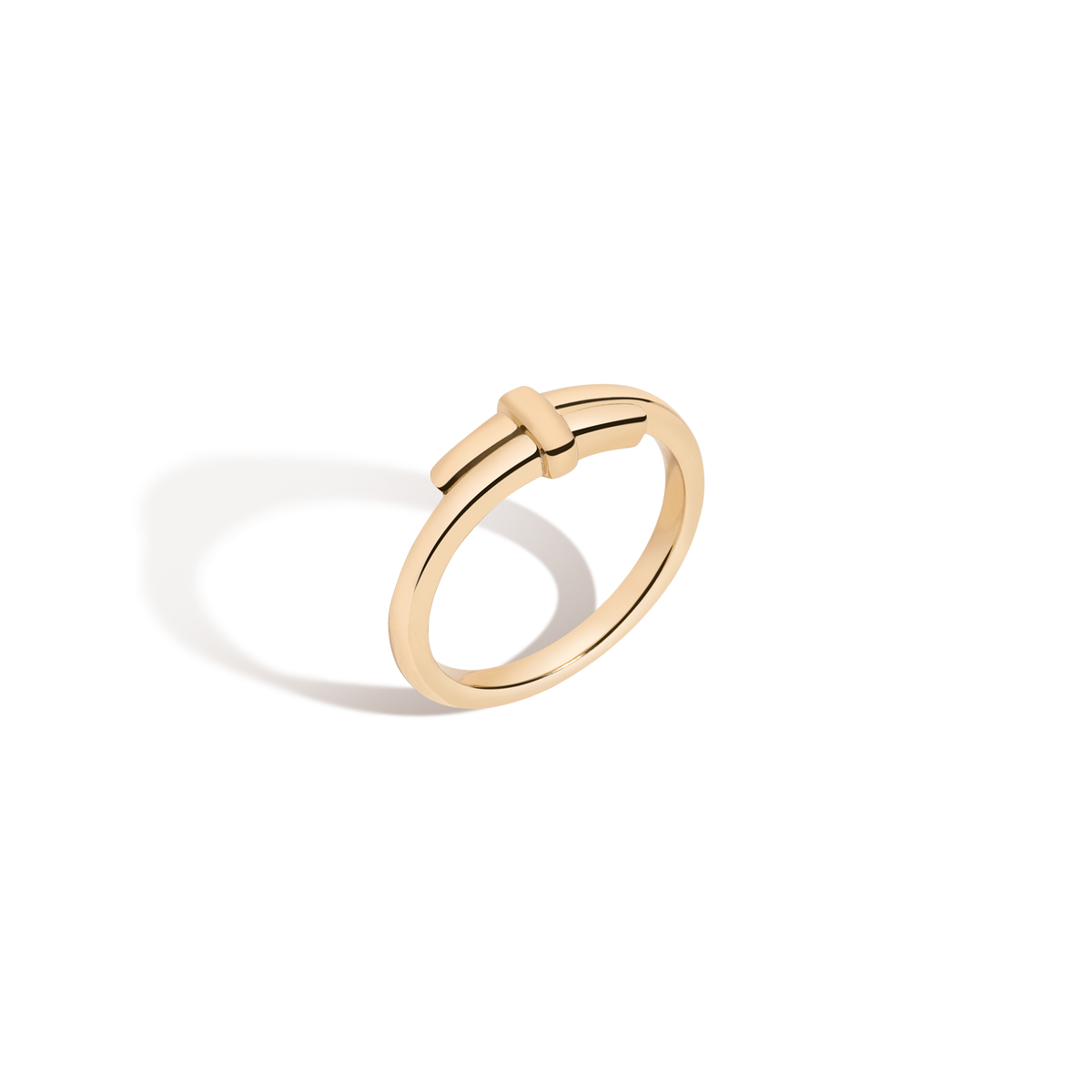 Crossover Ring Stainless Steel Yellow Gold 