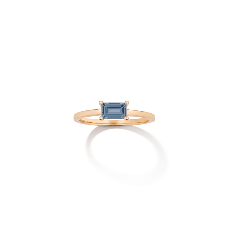 Birthstone Baguette Ring Alexandrite