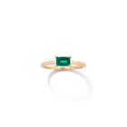 Birthstone Baguette Ring - Emerald