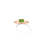 Birthstone Baguette Ring - Peridot