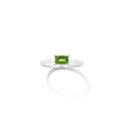 Birthstone Baguette Ring - Peridot